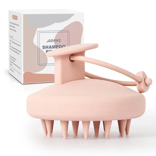 Miniatura 9 de AIMIKE Cepillo masajeador de cuero cabelludo, limpiador de cabello de silicona suave para lavar el cabello, eliminar la caspa y estimular