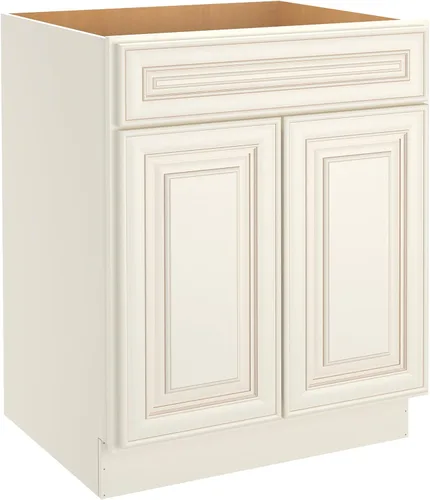 Miniatura 18 de LOVMOR Armarios de base de cocina, armario de almacenamiento aparador, gabinete de entrada con 1 cajón y estante ajustable, 24 pulgadas de ancho x