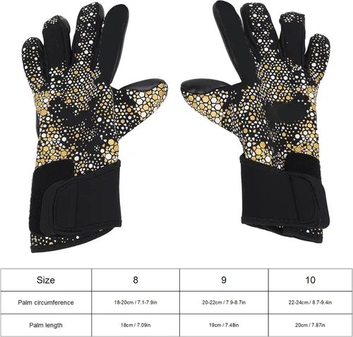 Miniatura 9 de Alomejor Guantes de portero, palma de látex antideslizante con reverso de neopreno transpirable para fútbol y fútbol