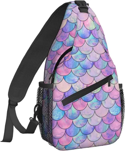 Miniatura 16 de Famame Mochila bandolera para el pecho, bolsa de hombro, gimnasio, ciclismo, viajes, senderismo, mochila para hombres y mujeres.., Multicolor27.