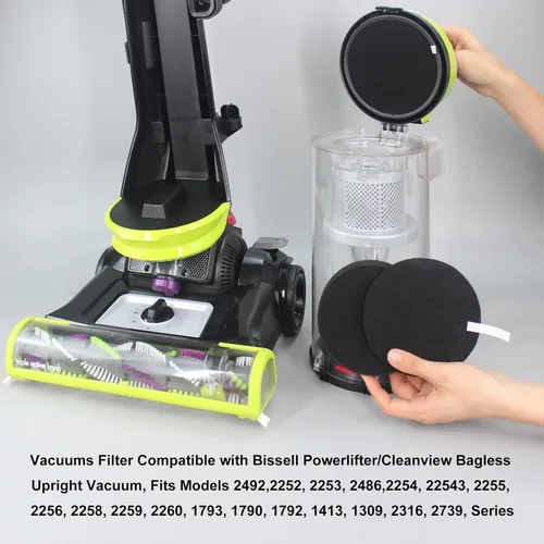 Miniatura 3 de Filtro de repuesto compatible con Bissell 2259 2260 2492 2252 2486 2253 2254 22543 2255 2256 1831 9595A 2487 2258 1309 1790 1792 1792 1799 3 bolsas