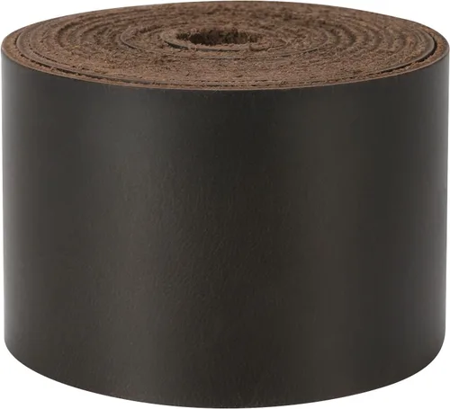 Miniatura 2 de Ringsun Tiras planas de cuero de 2 pulgadas de ancho para manualidades, tiras de cuero de grano completo para cordón de cuerda para manualidades