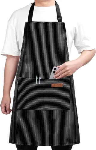 Miniatura 10 de Syntus Chef Apron for Men Women Kitchen Cooking Apron with Pockets, Adjustable Bib Aprons Stain Resistant