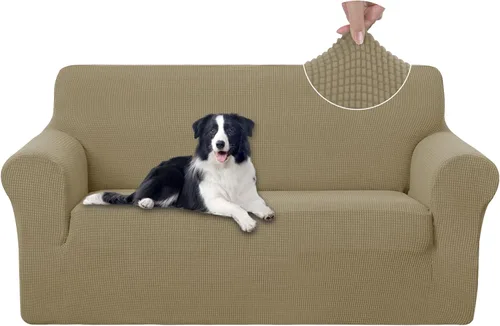 Miniatura 91 de U-NICE HOME Funda elástica para sofá, lavable, protector de muebles para sofá de 3 cojines, apta para mascotas (sofá, gris)