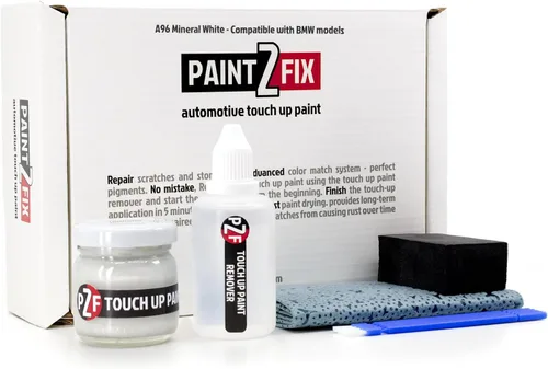 A96 Mineral White (Mineralweiss) Kit de pintura de retoque para BMW - 2.53 fl oz (2.5 fl oz)