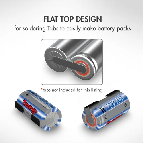 Miniatura 6 de Tenergy Propel Sub C 3800mAh NiMH Batería recargable