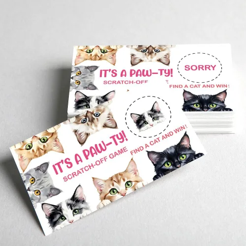 Miniatura 19 de 50 tarjetas de juego Panda-Monium para rascar, divertidas tarjetas de Pandas para fiestas de cumpleaños, fiestas de cumpleaños y amantes