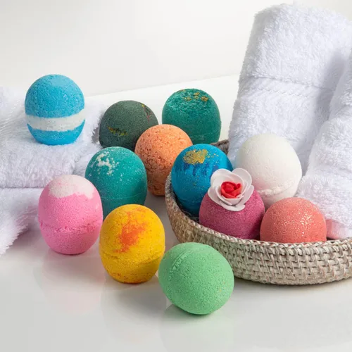 Miniatura 3 de LifeAround2Angels Juego de 12 bombas de baño Faviorite hechas en Estados Unidos, manteca de karité y coco hidratan la piel seca, hechas a mano