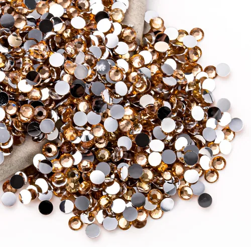 Miniatura 124 de Diamantes de imitación AB verdes a granel, 5000 piezas de diamantes de imitación de fondo plano redondos de gelatina AB sin fijación térmica, gemas