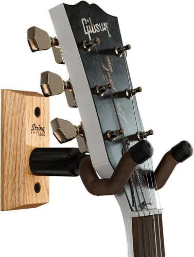 Miniatura 13 de String Swing CC01K-BW Soporte de pared para guitarras acústicas y eléctricas con soporte de pared de nogal negro