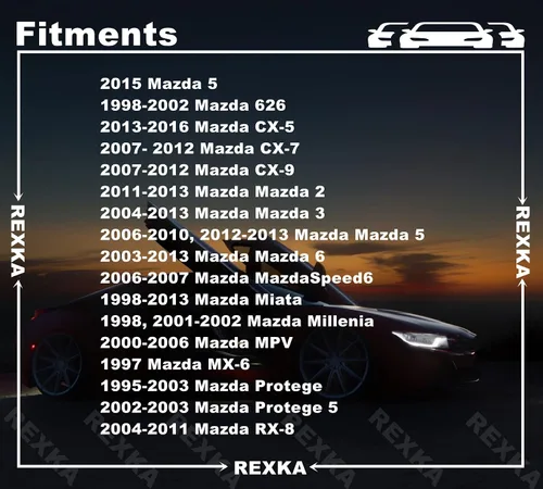 Miniatura 4 de Rexka 10 piezas Splash Shield Fender Liner Bumper Cover Clip de retención BC1D56145 para Mazda 2, 3, 5, 6, 626, CX-5, 7, 9, Miata, MPV, MX-5, 10pcs
