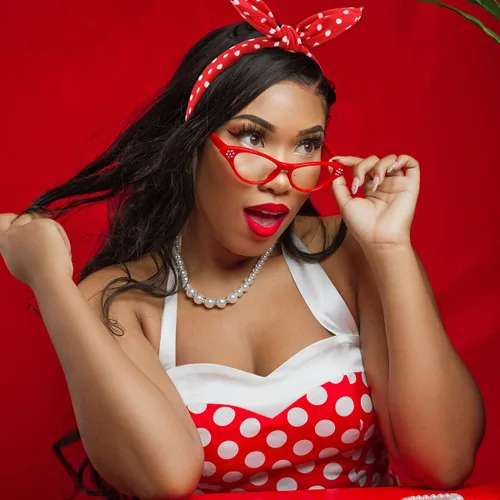 Miniatura 2 de TOBATOBA Diademas de lazo para mujeres y niñas, paquete de 2 diademas de lunares, lindas orejas de conejo, accesorios para el cabello, rojo y negro