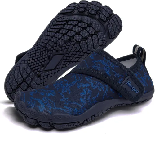 Racqua Zapatos acuáticos sin cordones para niños y niñas pequeños, de secado rápido, zapatos acuáticos descalzos (niños pequeños)