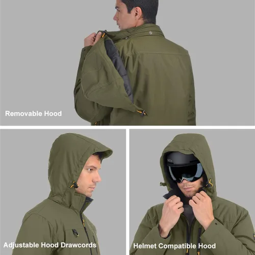 Miniatura 4 de Men's Ski Jacket Down Insulated Waterproof Winter Jacket Windproof Snowboard Snow Coat