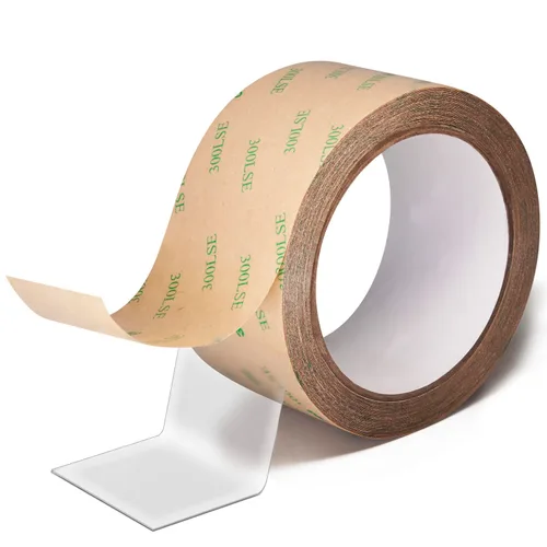 Miniatura 8 de 300LSE - Cinta fina de doble cara, 1 pulgada x 36 pies, rollo de cinta adhesiva resistente, resistente al calor, impermeable, transparente