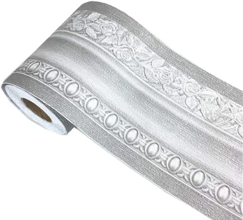 Miniatura 11 de Papel tapiz decorativo 3D impermeable, para decorar el borde del baño, la cocina, la encimera del salpicadero, 4 x 16.4 pies (estilo 1)