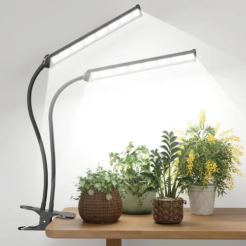 Miniatura 7 de GooingTop Luz LED de crecimiento, 6000 K, lámpara de cultivo de plantas con clip de espectro completo con LED blanco y rojo para plantas