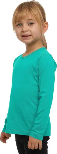 Miniatura 2 de Camisas básicas de manga larga para niñas, de algodón turco, cuello redondo, ropa de moda