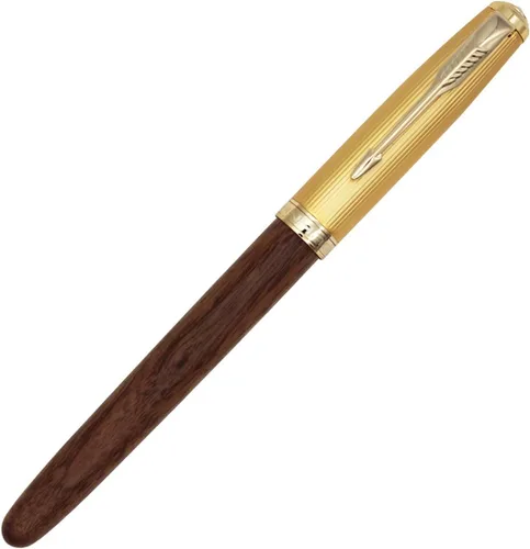 Miniatura 14 de Jinhao 85 Pluma Estilográfica Extra Fina 0.015 in (Madera de Tigre)