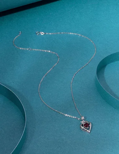 Miniatura 4 de HXZZ Fine Jewelry - Collar con colgante de plata de ley con topacio azul suizo, amatista, citrino, peridoto y ópalo, regalo para mujer, Gema