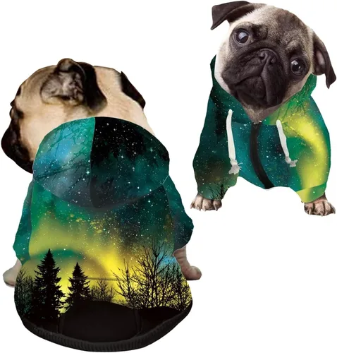 Miniatura 30 de Howilath Disfraz de Halloween de hueso de perro, sudadera con capucha de esqueleto para perro, ropa para mascotas, ropa con cremallera de calavera