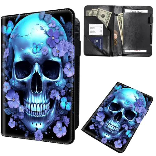 Miniatura 8 de Libros de mesero para camarera, cartera de cuero para camarero con cremallera, soporte para recibos, para camarero, camarero, accesorios