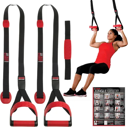 Lifeline Jungle Gym XT - Sistema de entrenamiento de suspensión de peso corporal - Anclaje dividido patentado, entrenamiento de cuerpo completo, kit