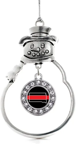 Miniatura 221 de Inspired Silver - Roller Queen - Adorno de Navidad plateado - Adorno circular para árbol de Navidad con circonita cúbica - Decoración colgante