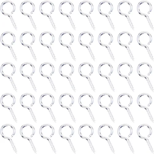 Miniatura 4 de Shapenty Mini gancho de metal con tornillo de ojo, clavija de aro pequeña para llavero de resina, manualidades, adornos de Navidad, aretes, collar