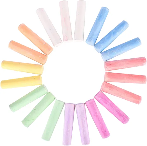 Miniatura 5 de Sunny Days Entertainment Juego de tizas para acera para niños con almacenamiento, lavable, de colores gigantes para jugar al aire libre y arte