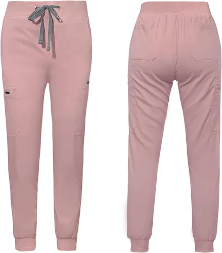 Miniatura 3 de NiaaHinn Conjunto de ropa quirúrgica para mujer con parte superior y pantalón deportivo con bolsillo con cremallera, uniforme mediano