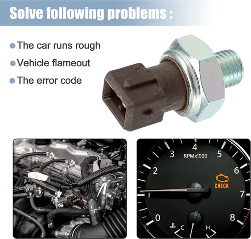 Miniatura 6 de X AUTOHAUX Reemplazo del sensor de presión del carril de combustible para BMW 328i 335i 535i 640i X3 X5 12618611273 12611710509
