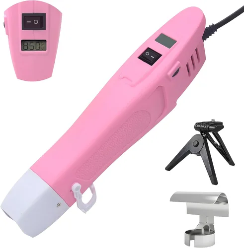 Miniatura 9 de mofa Mini pistola de calor de temperatura variable de 350 W, 250 ℉ ~ 850 ℉ (302.0 °F - 842.0 °F), calentamiento rápido, pantalla digital LCD, Negro