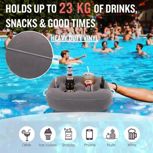 Miniatura 2 de Inflatable Floating Drink Holder for Pool Party Beach hot tub