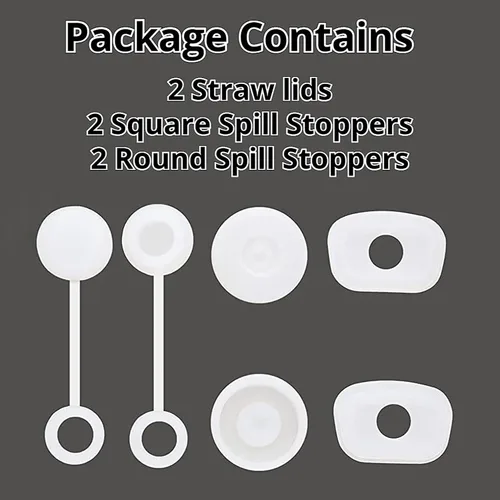 Miniatura 5 de Tapón de silicona a prueba de derrames, 6 piezas. Compatible con Stanley Cup 1.0 de 40 onzas/30 onzas, accesorios mejorados para vasos, incluye 2