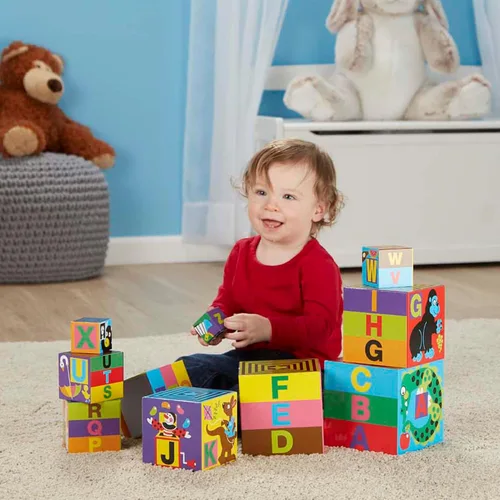 Miniatura 2 de Bloques para montar de Melissa & Doug deluxe, 10 piezas con alfabeto
