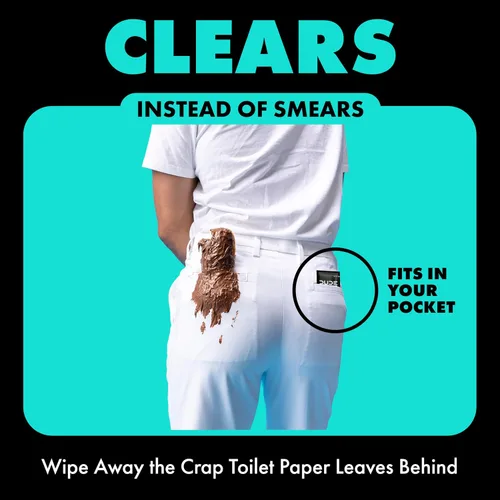 Miniatura 6 de DUDE Wipes On-The-Go Mint Chill - Toallitas de viaje – 30 unidades (envueltas individualmente) – Toallitas desechables extragrandes para adultos