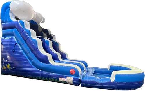 Miniatura 7 de Crossover Tobogán acuático inflable para niños con piscina extraíble, 25.5 x 9 x 15 pies, tobogán acuático de fiesta en el patio trasero, incluye