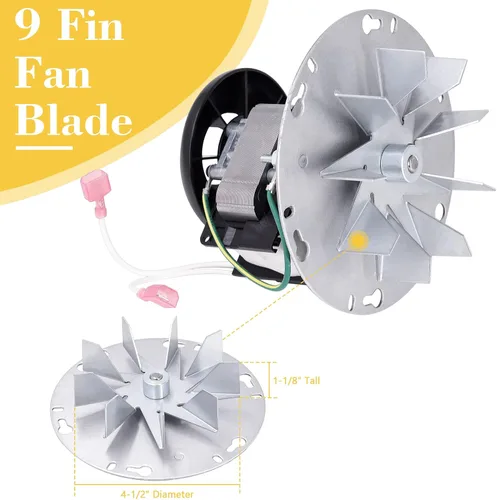 Miniatura 9 de Soplador de combustión de escape 812-4400 de repuesto para estufas e insertos de pellets Quadrafire/Quadra-Fire y Santa Fe y Contour