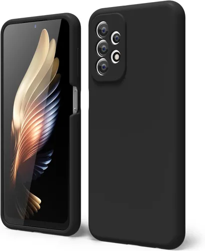 Miniatura 195 de oakxco Funda para teléfono Samsung Galaxy A12 con agarre de silicona líquida, linda delgada fina suave cubierta de gel de goma TPU lisa para mujeres