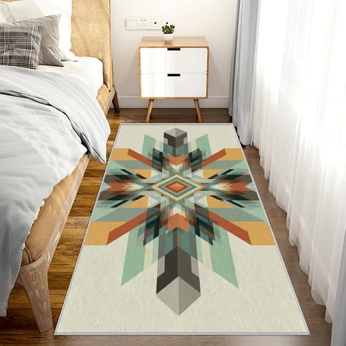 Miniatura 2 de Aztec Runner Rug 2x6 - Hallway Runner Rug Southwest Native American Rustic Boho Ethnic Retro Pattern, Non Slip, Washable, Aztec Home Decor Carpet