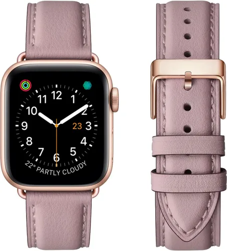 Miniatura 30 de Bandas cuadradas compatibles con Apple Watch de 38 mm, 40 mm, 41 mm, 42 mm, 44 mm, 45 mm, 49 mm, correa de muñeca de cuero genuino para iWatch SE
