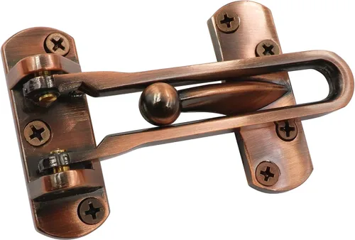 Miniatura 4 de LBY Paquete de 2 cerraduras de puerta de seguridad para el hogar, cerradura de barra oscilante resistente, cerradura de barra oscilante en U