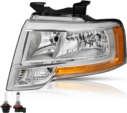 Miniatura 23 de TUSDAR Conjunto de faros delanteros con bombillas para Ford Expedition 15, 16, 17, lado izquierdo del conductor, repuesto de faros delanteros