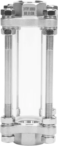 Miniatura 9 de DERNORD Vidrio de visión en línea con rosca hembra, flujo sanitario de vista recta, construcción en SUS316, 1/2" NPT hembra
