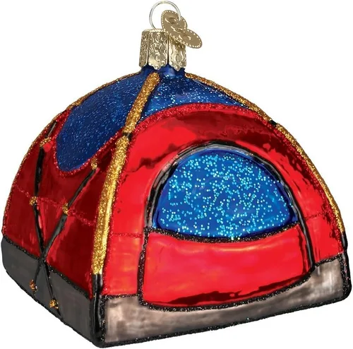 Miniatura 3 de Old World Christmas Adorno de vidrio soplado de malvavisco quemado para árbol de Navidad, decoración navideña hecha a mano, colección de camping