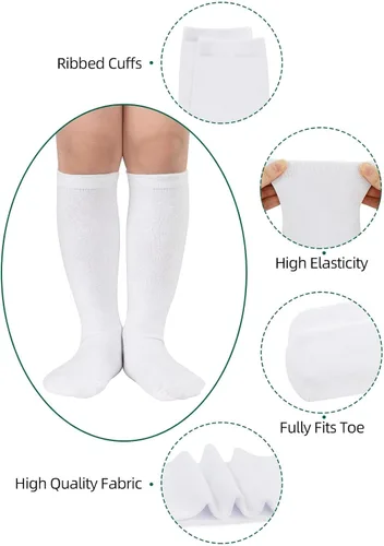 Miniatura 35 de Century Star Calcetines de fútbol de algodón para niños y jóvenes, calcetines de tubo suave, hasta la rodilla, calcetines deportivos largos