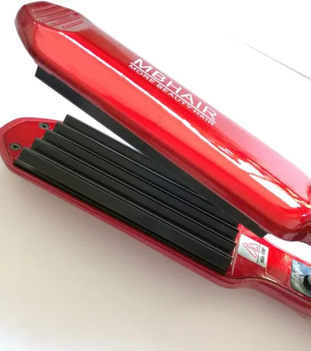 Miniatura 6 de MBHAIR Plancha de cerámica para dar volumen al peinado esponjoso, plancha de pelo de corrugación, plancha de pelo de cerámica antiestática