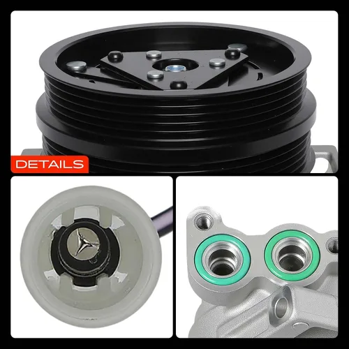 Miniatura 9 de A-Premium Compresor de aire acondicionado de CA con embrague compatible con Volvo C70 2004/2006-2013, C30 2008-2013, S40/V50 2005-2011, V70