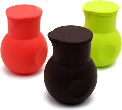 3 piezas de silicona Chocolate Melting Pot, salsa de mantequilla leche microondas hornear herramienta de vertido Blacl+Verde+Rojo